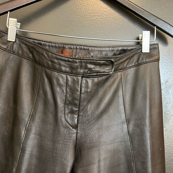 Danier size 8 Black Leather Pants in good condition- minor wear throughout. - Picture 5 of 13